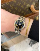 (LIKE NEW) 2023 TIFFANY & CO. ATLAS WOMENS COLLECTION 18K 750 YELLOW GOLD REF 25201086 BLACK DIAL 30MM AUTOMATIC WATCH