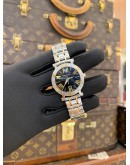 (LIKE NEW) 2023 TIFFANY & CO. ATLAS WOMENS COLLECTION 18K 750 YELLOW GOLD REF 25201086 BLACK DIAL 30MM AUTOMATIC WATCH