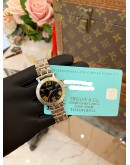 (LIKE NEW) 2023 TIFFANY & CO. ATLAS WOMENS COLLECTION 18K 750 YELLOW GOLD REF 25201086 BLACK DIAL 30MM AUTOMATIC WATCH