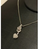 (UNUSED) TIFFANY & CO. HEART KEY DIAMOND NECKLACE IN 18K 750 WHITE GOLD WITH DIAMOND