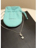 (UNUSED) TIFFANY & CO. HEART KEY DIAMOND NECKLACE IN 18K 750 WHITE GOLD WITH DIAMOND
