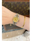 ROLEX LADY DATEJUST HALF 18K 750 YELLOW GOLD REF 69173 JUBILEE CHAMPAGNE DIAL 26MM AUTOMATIC WATCH 
