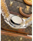 ROLEX DATEJUST 36 HALF 18K 750 YELLOW GOLD JUBILEE REF 16233 WHITE DIAMOND DIAL 36MM AUTOMATIC WATCH