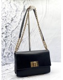 FURLA 1927 CROSSBODY BAG IN BLACK LEATHER