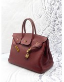 HERMES BIRKIN 35 IN ROUGE H TOGO LEATHER