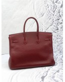 HERMES BIRKIN 35 IN ROUGE H TOGO LEATHER