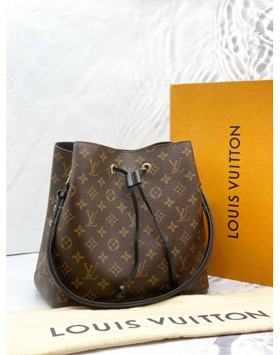 (LIKE NEW) LOUIS VUITTON NEONOE MM IN BROWN MONOGRAM CANVAS -FULL SET-
