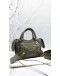 BALENCIAGA MINI CLASSIC CITY BAG IN METALLIC DARK GREY LEATHER