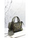 BALENCIAGA MINI CLASSIC CITY BAG IN METALLIC DARK GREY LEATHER