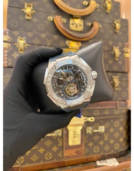 (UNUSED) 2025 MEMORIGIN TOURBILLON RONALD CHENG X NSQUARE SERIES REF MO0905 SILVER SKELETON DIAL 46MM MANUAL WINDING WATCH 