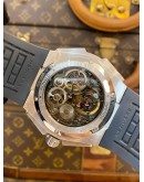 (UNUSED) 2025 MEMORIGIN TOURBILLON RONALD CHENG X NSQUARE SERIES REF MO0905 SILVER SKELETON DIAL 46MM MANUAL WINDING WATCH 