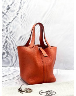 (LIKE NEW) 2017 HERMES PICOTIN 18 IN GOLD 37 CLEMENCE LEATHER