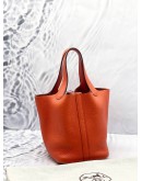 (LIKE NEW) 2017 HERMES PICOTIN 18 IN GOLD 37 CLEMENCE LEATHER