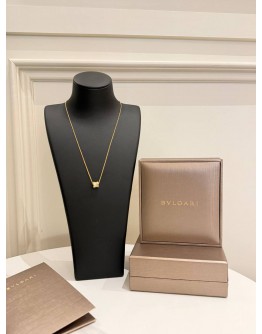 (UNUSED) 2022 BVLGARI B.ZERO1 NECKLACE IN 18K 750 ROSE GOLD WITH PAVE DIAMONDS -FULL SET-