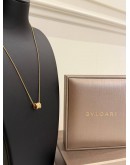 (UNUSED) 2022 BVLGARI B.ZERO1 NECKLACE IN 18K 750 ROSE GOLD WITH PAVE DIAMONDS -FULL SET-