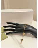 (LIKE NEW) 2021 VCA VAN CLEEF & ARPELS VINTAGE ALHAMBRA 5 MOTIFS BRACELET IN 18K 750 ROSE GOLD WITH DIAMONDS & MOTHER OF PEARL