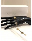 (LIKE NEW) 2021 VCA VAN CLEEF & ARPELS VINTAGE ALHAMBRA 5 MOTIFS BRACELET IN 18K 750 ROSE GOLD WITH DIAMONDS & MOTHER OF PEARL