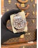 (LIKE NEW) ROLEX DAYTONA COSMOGRAPH 18K 750 WHITE GOLD REF 116509 SILVER RACING DIAL 40MM AUTOMATIC WATCH (2026 SERVICE) -FULL SET-