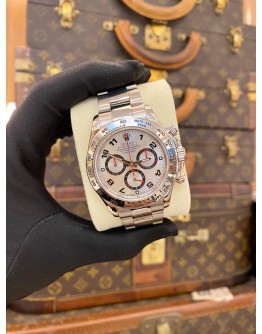 (LIKE NEW) ROLEX DAYTONA COSMOGRAPH 18K 750 WHITE GOLD REF 116509 SILVER RACING DIAL 40MM AUTOMATIC WATCH (2026 SERVICE) -FULL SET-