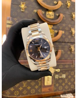 (UNUSED) 2025 LONGINES CONQUEST CLASSIC 18K 750 ROSE GOLD REF L2.785.5.56.7 BLACK SUNRAY DIAL 40MM AUTOMATIC WATCH -FULL SET-