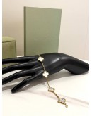 (UNUSED) 2020 VCA VAN CLEEF & ARPELS VINTAGE ALHAMBRA 5 MOTIFS BRACELET IN 18K 750 YELLOW GOLD WITH MOTHER OF PEARL -FULL SET-