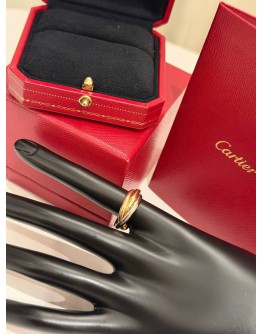 (UNUSED) 2024 CARTIER TRINITY RING SIZE 52 IN 18K 750 YELLOW GOLD WITH 18K 750 ROSE GOLD & 18K 750 WHITE GOLD -FULL SET-