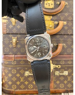 (LIKE NEW) 2023 BELL & ROSS BR 03-92 GREY LUM REF BR0392 GREY LUM DIAL 42MM AUTOMATIC WATCH -FULL SET-