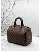 LOUIS VUITTON SPEEDY 25 BAG IN BROWN DAMIER EBENE CANVAS