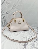 TOD’S SELLA MINI TOP HANDLE BAG IN LIGHT PINK LEATHER 