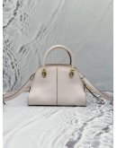TOD’S SELLA MINI TOP HANDLE BAG IN LIGHT PINK LEATHER 
