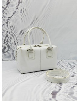 TOD’S TOP HANDLE BAG IN WHITE LEATHER 