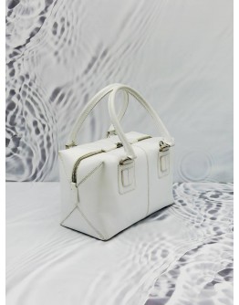 TOD’S TOP HANDLE BAG IN WHITE LEATHER 