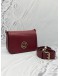 MARC JACOBS SIGNET FLAP CROSSBODY BAG IN BURGUNDY LEATHER