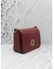 MARC JACOBS SIGNET FLAP CROSSBODY BAG IN BURGUNDY LEATHER