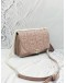 (UNUSED) AIGNER DIADORA SHOULDER AND CROSSBODY BAG IN DUSTY PINK LEATHER 