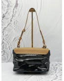 BALLY SHOULDER BAG IN BROWN WITH BLACK LEATHER 