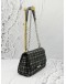 KATE SPADE CARLYLE SHOULDER BAG IN DARK BLUE COLORWAY TWEED WITH LEATHER 