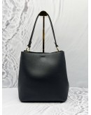 COACH MOLLIE BUCKET SHOULDER BAG IN BLACK LEATHER 