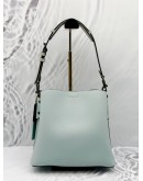 (LIKE NEW) COACH WILLOW BUCKET SHOULDER BAG IN LIGHT BLUE LEATHER 