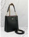 COACH MOLLIE BUCKET SHOULDER BAG IN BLACK LEATHER 