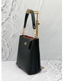 COACH MOLLIE BUCKET SHOULDER BAG IN BLACK LEATHER 