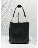 COACH MOLLIE BUCKET SHOULDER BAG IN BLACK LEATHER 