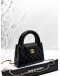 (UNUSED) MICROCHIP CHANEL MINI KELLY BAG IN BLACK CALFSKIN LEATHER -FULL SET-