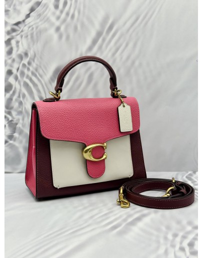 COACH TABBY TOP HANDLE BAG 20 IN MULTICOLOR LEATHER 