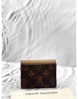 (LIKE NEW) LOUIS VUITTON ZOE WALLET IN BROWN MONOGRAM REVERSE GIANT CANVAS -FULL SET-