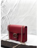 (LIKE NEW) GUCCI INTERLOCKING G SMALL CROSSBODY BAG IN RED LEATHER