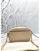 TORY BURCH MCGRAW CAMERA CROSSBODY BAG IN OFF WHITE LEATHER