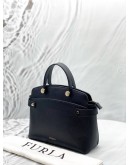 FURLA AGATA MEDIUM TOTE BAG IN BLACK LEATHER 