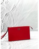 KATE SPADE CAMERON STREET ELIZA WRISTLET CLUTCH IN RED LEATHER 