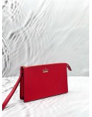 KATE SPADE CAMERON STREET ELIZA WRISTLET CLUTCH IN RED LEATHER 